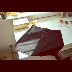 Black Suede Skirt